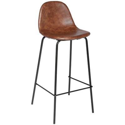 Atmosphera Créateur D'intérieur - Set aus 2 Barhockern Vladi cognacfarben in Lederoptik Image