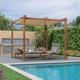 Outdoor Retractable Pergola mit Sonne Schatten Vordach Patio Metall Unterstand für Garten Pavillon