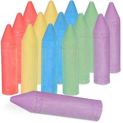Relaxdays - Kreide, 15er Set, Malkreide für Straße, HxD: 19 x 4,5 cm, ungiftig, xxl Image