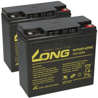 Kunglong - Ersatzakku für Alber E-Fix und Adventure 2x Kung Long 12V 22Ah Bleiakku Zyklenfest agm Image