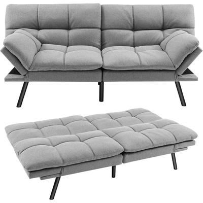 Costway - Klappbares Schlafsofa, Sofa mit Schlaffunktion, umwandelbares Schlafcouch mit Image