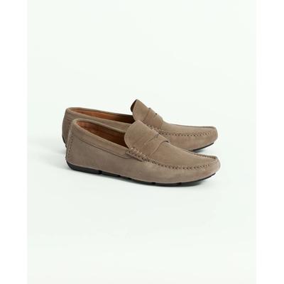 Brooks Brothers Men's Jefferson Suede Driving Moccasins Shoes | Dark Beige | Size 9½ D