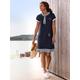 Jerseykleid CASUAL LOOKS "Jersey-Kleid" Gr. 46, Normalgrößen, blau (marine) Damen Kleider Freizeitkleider Bestseller