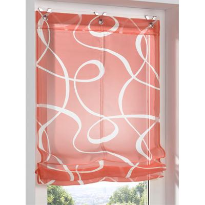 Raffrollo HEINE HOME Gr. 3, rot (rot, weiß), B:80cm H:140cm, Raffrollos Image