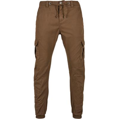 Cargohose URBAN CLASSICS "Urban Classics Herren Cargo Jogging Pants", Herren, Gr. M, US-Größen, braun (schwarzground), 100% Baumwolle, unifarben, normal, Hosen Image
