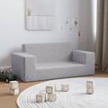 Maisonchic - Divano Relax Moderno 2 Posti,Sofa Divano per Bambini Grigio Chiaro in Morbido Peluche