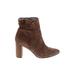 Louise Et Cie Ankle Boots: Brown Print Shoes - Women's Size 9 - Almond Toe