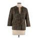 Coldwater Creek Blazer Jacket: Short Green Print Jackets & Outerwear - Women's Size 10