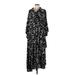 Woman Within Casual Dress - A-Line: Black Floral Dresses Petite