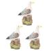 3 Pcs Fish Tank Decoration Birdie Seagull Mini Bird Bird Animal Model Toy Fish Aquarium Seagull Lifelike Mini Bird