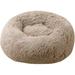 Fovien Calming Donut Dog Bed Anti-Anxiety Self Warming Cozy Soft Plush Round Pet Bed