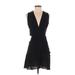 IRO Casual Dress - A-Line V-Neck Sleeveless: Black Print Dresses - New - Women's Size 36