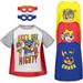 Paw Patrol Chase Marshall Rubble Toddler Boys T-Shirt Capes and Masks 6 Piece Outfit Set Toddler to Big Kid