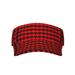 Disketp Red Black Houndstooth Sun Visors for Women Men Unisex Tennis Golf Visor Hat Adjustable Summer Hats Sport Outdoor Visor Hat UV Protection Cap