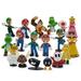KLZO 18 Pcs/Set Super Maro Brothers Main Characters Figures Toys Birthday Party Cake Decoration And Gift#667