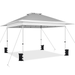 Yaheetech 13Ã—13 ft Pop-Up Canopy Tent with Overhang Light Gray/White