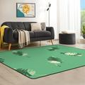 Anyway.go Area Rug Non Slip Absorbent Comfort Soft Floor Carpet Yoga Mat for Indoor Outdoor Entryway Living Room Bedroom Home Decor 60 x 39inch Blue-green Plants