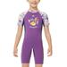 Cientrug 2.5mm Kids Wetsuit Neoprene Keep Warm UV Protection Snorkeling Shorts Swimwear Surf Suit for Girls Youth Teen Toddler Child Purple S