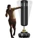 Freestanding Punching Bag Heavy Solid Boxing Bag with Suction Cup Armor Base & Noise Vibration Absorption Device for Adult Youth - Men Stand Kickboxing Bags Kick Punch Bag | Black