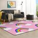 Anyway.go Area Rug Non Slip Absorbent Comfort Soft Floor Carpet Yoga Mat for Indoor Outdoor Entryway Living Room Bedroom Home Decor 60 x 39inch Cloud and Rainbow