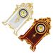 2 Pcs Mini Dollhouse Clock Space-saving Home Accents Decor Retro Pendulum 1 12 Grandfather Vintage Furniture Miniature Resin