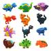 20 Pcs Rings Kids Toys Dinosaur Finger Dragons Figures Funny Puppets Simulation Cartoon