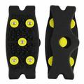 SunyaMood 5-Stud Climbing Spikes Anti Slip Unisex Outdoor Chain Shoe Spikes (Black Yellow)