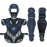 FORCE3 PRO GEAR Complete Game Youth Catcher s Set with Hockey Style Defender Mask | Mask & Chest Protector SEI Certified to meet NOCSAE standard