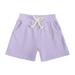 gvdentm Boys Soccer Shorts Classic Shorts for Boys Cotton Drawstring Casual Summer Lightweight Purple 110