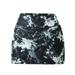 WEAIXIMIUNG Floral Maxi Skirt Set Women Sport Tennis Golf Culottes Mid Waist Pleated Sport Shorts Pocket Culottes Shorts Skirt Black M