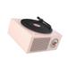 Keyboarant Turntable Multicolor Wireless Speaker Stereo Microphone Mini Sound Box Charging Record Player Studio Hotel Shop Pink