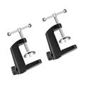 2 Pcs Desk Lamps Microphone Mount Metal Clamps Table Light Metal Clamp Table Lamp Holder Microphone Bracket Base