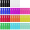 55Pcs Reusable Straws Tips Silicone Straw Tips Multi-color Food Grade Straws Tips Covers Only Fit for 1/4 Inch Wide(6MM Out diameter) Stainless Steel Straws by