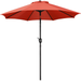 Alden Design 9FT Patio Umbrella 8 Ribs with Push Button Tilt and Crank Orange