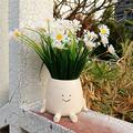 Lhked Flower Pot for Indoor Plant Clearance Plant Pot Unique Cute Flower Pots For Succulents Novelty Planter Holds Small Plants Funny Expression Indoor Plant Pot For Plants Lover