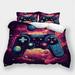 Home Bedclothes Game Theme Bedding Suit 2/3pcs Duvet Cover Pillowcase Bedroom Decor California King (98 x104 )