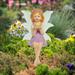 kesoto Micro Landscape Ornament Miniature Fairy Garden Statue Butterfly Fairy Sculpture Fairy Garden Accessory Fairy Garden Supplies