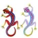 2 Pcs Gecko Ornament Home Decor Indoor Gecko Pendant Iron Gecko Sculpture Iron Art Gecko Gecko Wall Decor