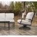 Terrace Living West Lake Outdoor Aluminum Swivel Lounge Chair with Cushions Set of 2