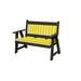 5 Ft Poly Lumber Mission Porch Bench Heavy Duty Everlasting PolyTuf HDPE Made in USA-Yellow