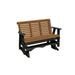 4 Ft Poly Lumber Roll Back Design Porch Glider Everlasting PolyTuf HDPE- Amish Crafted-Made in USA-Cedar