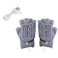 Ruimatai Heated Gloves Womens Warm Touch Knit Gloves Soft Quality Material Winter Works Gloves USB Winter Men Women Fashion Cold Warm Heating Windproof Half Bare Finger Knit Gloves