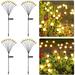 Solar Garden Lights - Wind Dance Solar Lights 10LED-4pack Solar Firefly Lights Swaying by Wind Outdoor Waterproof Decorative Lights for Yard Patio Pathway Decoration