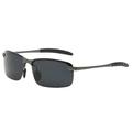 Retro polarized sunglasses driving day and night night vision sunglasses made of metal - gray