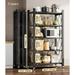 65 X28 X13.4 High Quality Steel Removable Organizer 5 Tier Black Heavy Duty Foldable Metal Organizer Shelves