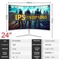 24 inch Curved Monitors PC Gamer 22 inch LCD Monitor 1920*1080p Gaming monitor for laptops HDMI compatible Monitor 75hz displays