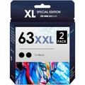 Compatible Ink Cartridge Replacement for 63XL Black High Yield Ink. Works Well with OfficeJet 3830 Envy