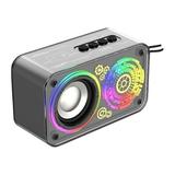 Indoor/Outdoor Portable Bluetooth Speaker Punk Dual-Speaker Transparent Wireless Bluetooth Speaker Cool Night Light Bluetooth Speaker Stylish Gift - Portable Bluetooth Speaker Seyberpunk Speaker