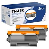 TN450 TN 450 High Yield Black Toner Cartridge Replacement for Brother TN-450 TN450 to Use with DCP-7060D IntelliFax-2840 HL-2220 HL-2240D MFC-7360N MFC-7365DN Printers(Up to 3 800 pages 2-Pack)