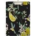 Wellsay Lemon Bird Night Primrose Clipboard | Clipboard with Low Profile Silver Clip | Decorative Clipboard for School Office Nurse Art Business 9 x 12.5 Inches